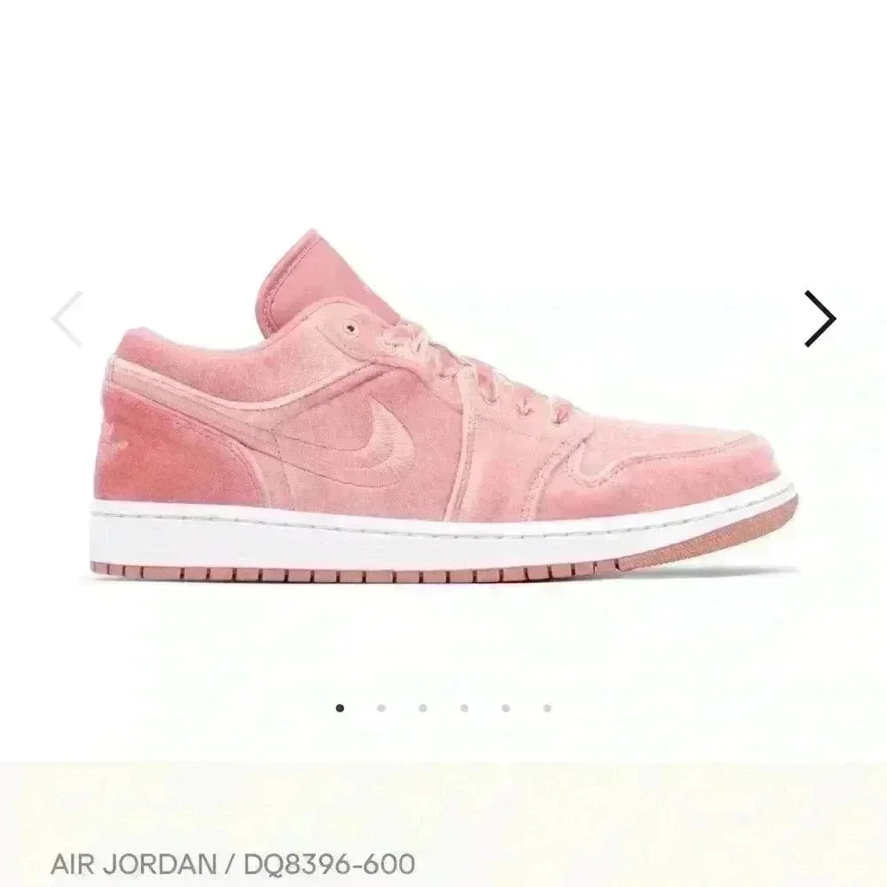 Nike Air Jordon 1 Low Low SE Pink Velvet/White- Size 7.5